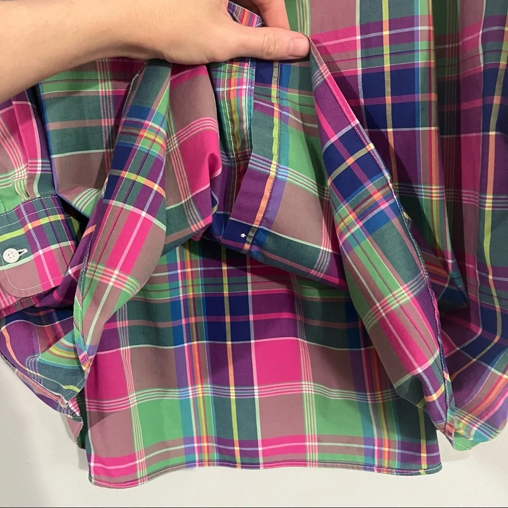 Chaps size 2X plaid button down shirt - Picture 8 of 13